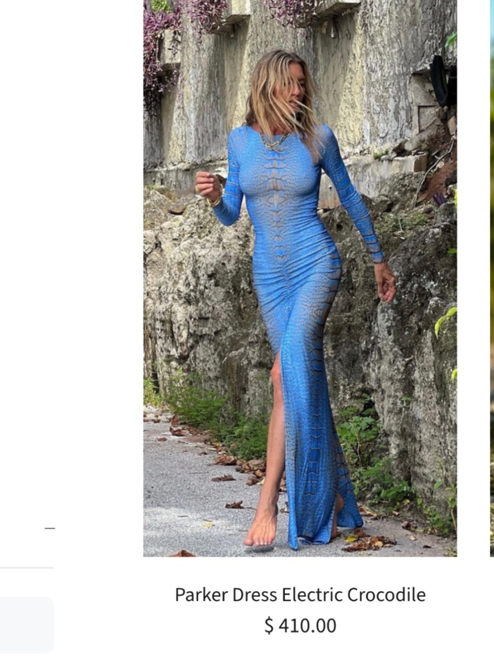 Ramona Larue Electric Crocodile Parker Dress XS/S NWT
